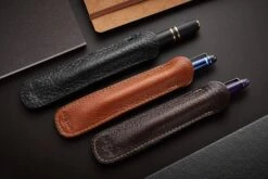 Aston Leather Single Slip Pen Pouch - Dark Brown -Writing Tools Store Aston Leather SinglePenPouch Black DarkBrown Tan Group 2 e127d9d0 f497 4ca4 bd6d 4b1ed796c1bb