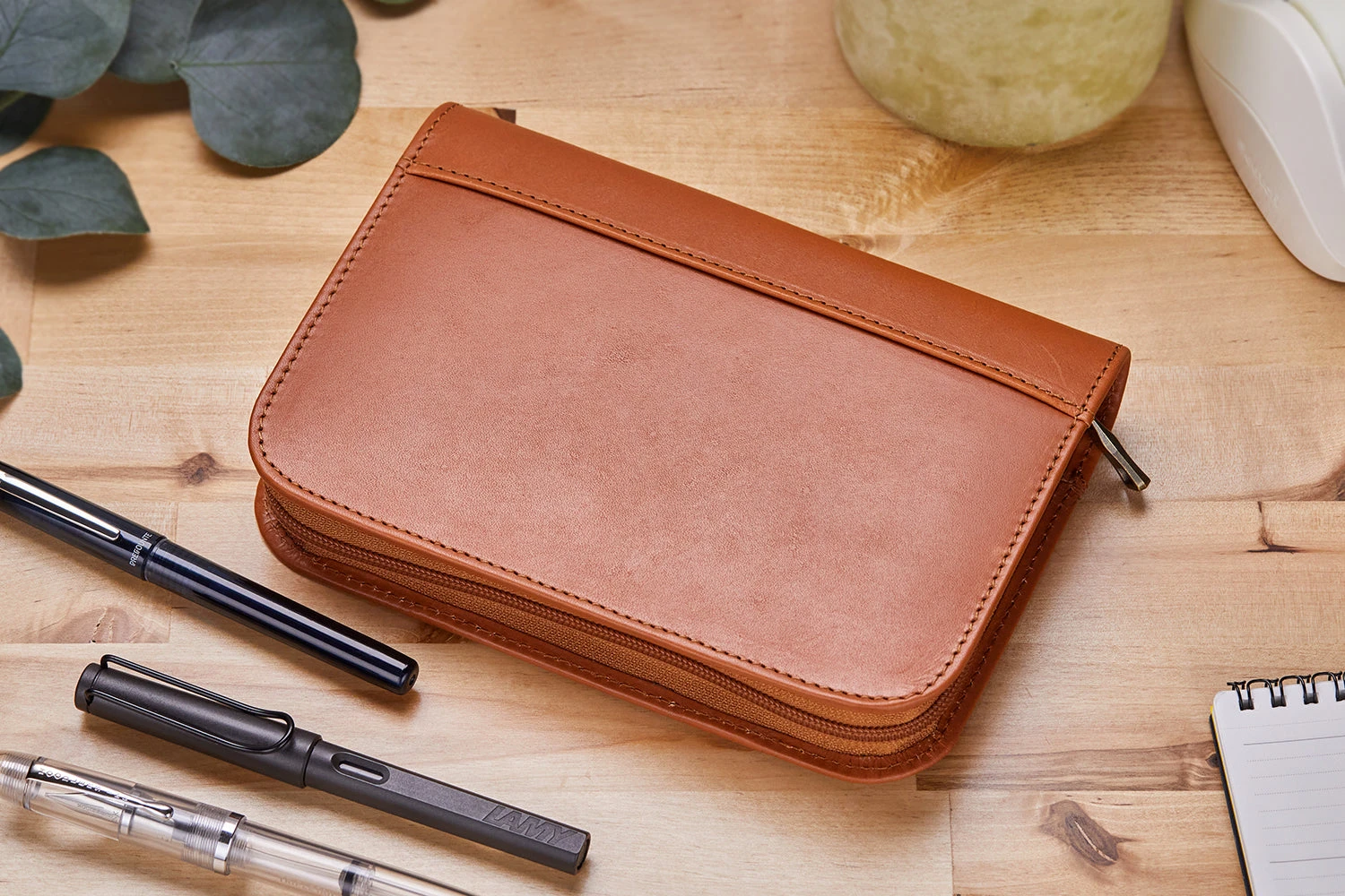 Aston Leather 10 Slot Pen Case - Tan 4 Aston Leather 10 Slot Pen Case - Tan - Image 4