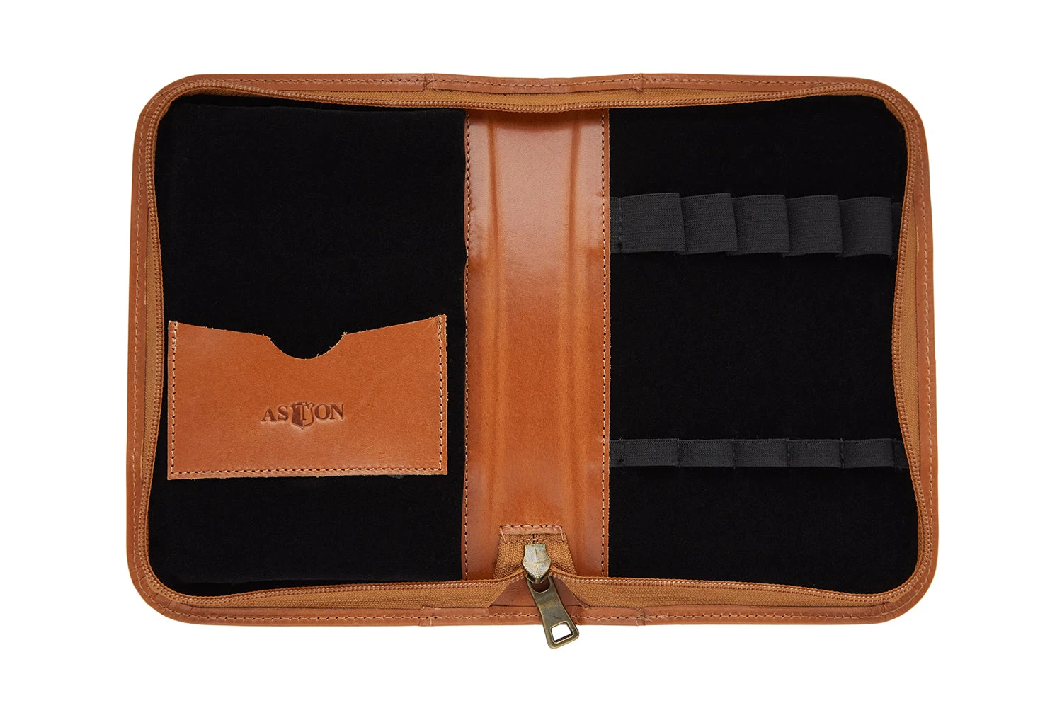 Aston Leather 10 Slot Pen Case - Tan 2 Aston Leather 10 Slot Pen Case - Tan - Image 2