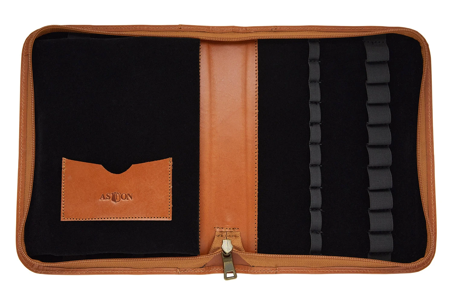 Aston Leather 20 Slot Pen Case - Tan 2 Aston Leather 20 Slot Pen Case - Tan - Image 2