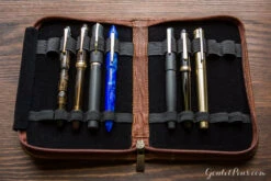 Aston Leather 10 Slot Pen Case - Cognac -Writing Tools Store AstonLeather Cognac 1