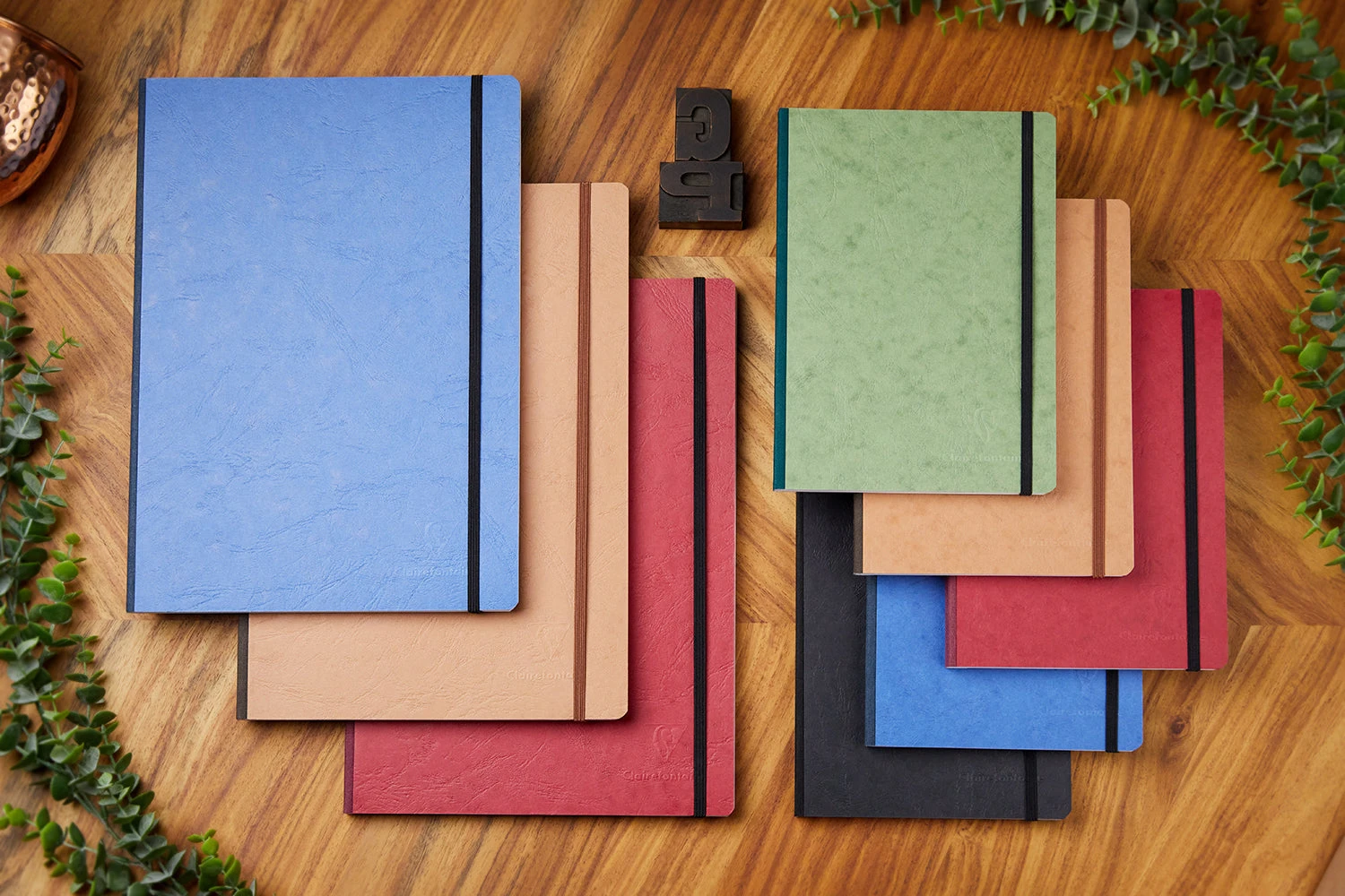 Clairefontaine Basic Clothbound A5 Notebook - Tan, Lined 4 Clairefontaine Basic Clothbound A5 Notebook - Tan, Lined - Image 4