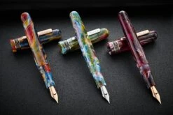 Conklin 1898 Fountain Pen - Misto Green -Writing Tools Store Conklin 1898 Misto Green Orange Purple group 2