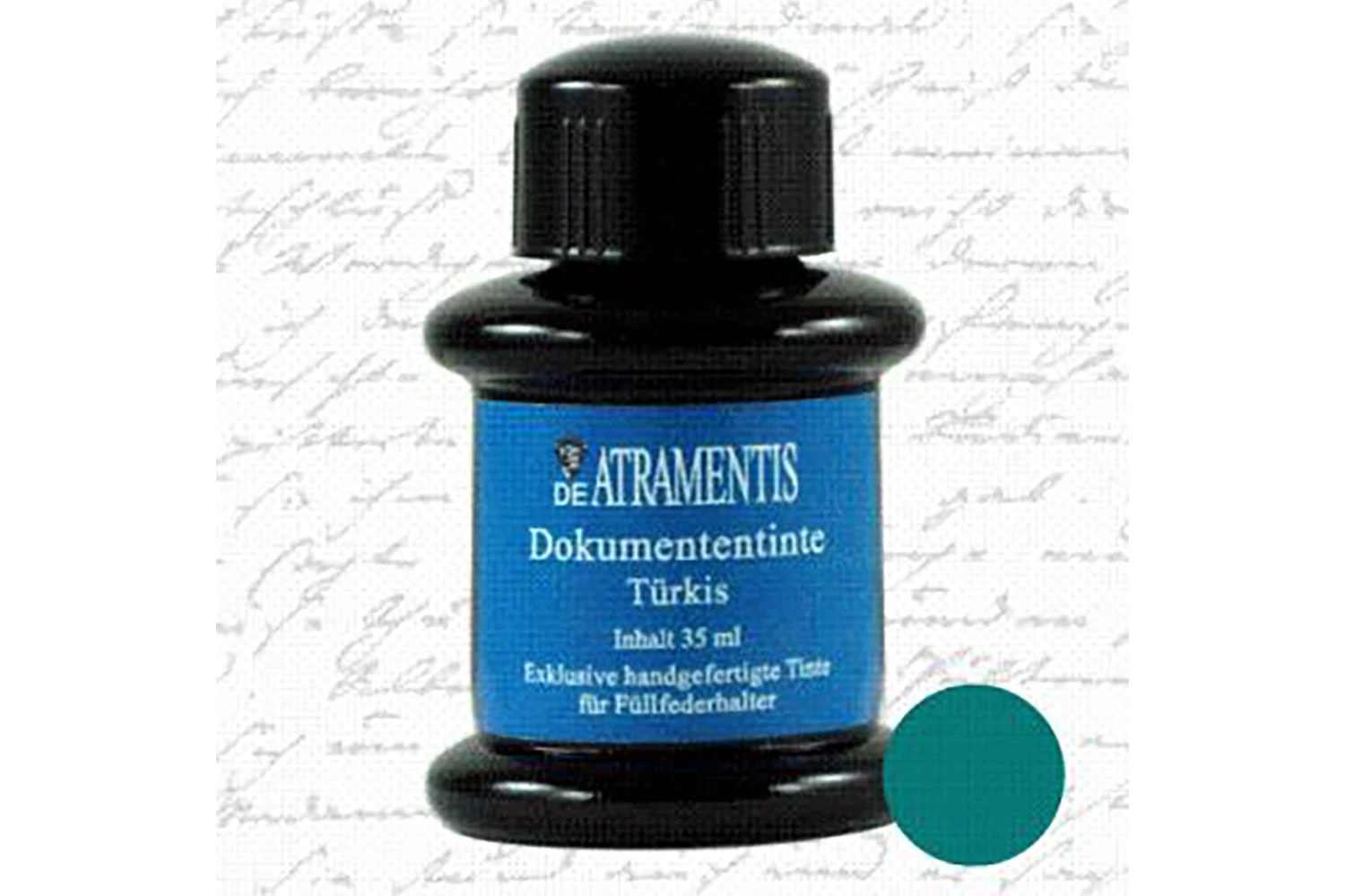 De Atramentis Document Ink Turquoise - 45ml Bottled Ink 2 De Atramentis Document Ink Turquoise - 45ml Bottled Ink - Image 2