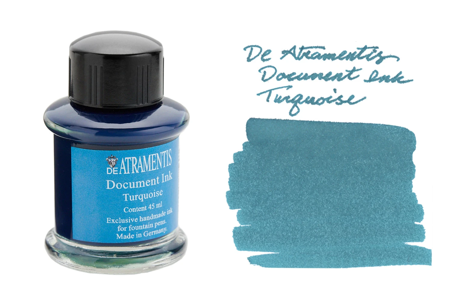 De Atramentis Document Ink Turquoise - 45ml Bottled Ink 1 De Atramentis Document Ink Turquoise - 45ml Bottled Ink