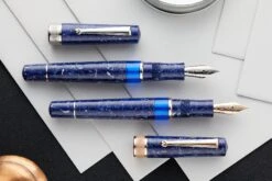 Delta Lapis Blue Celluloid Fountain Pen - Rosegold (Limited Edition) -Writing Tools Store Delta Lapis Blue Celluloid Palladium RoseGold group 2 f4ce5fc9 8ffb 4d30 98f0 e9738530dd61