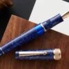 Delta Lapis Blue Celluloid Fountain Pen - Rosegold (Limited Edition)