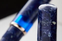 Delta Lapis Blue Celluloid Fountain Pen - Rosegold (Limited Edition) -Writing Tools Store Delta Lapis Blue Celluloid RoseGold 7