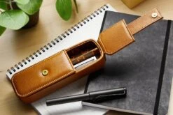 Esterbrook Double Pen Nook - British Tan -Writing Tools Store Esterbrook 2 PenNook BritishTan 3