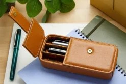 Esterbrook Triple Pen Nook - British Tan -Writing Tools Store Esterbrook 3 PenNook BritishTan 3