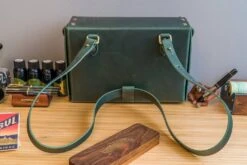 Galen Leather Writer's Medic Bag - Crazy Horse Forest Green -Writing Tools Store GL MedicBag Green stock 5