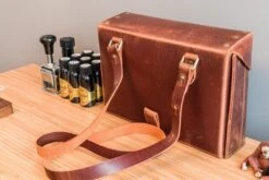 Galen Leather Writer's Medic Bag - Crazy Horse Tan -Writing Tools Store GL MedicBag Tan stock 10