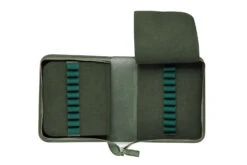 Galen Leather Zippered 40 Slot Pen Case - Crazy Horse Forest Green -Writing Tools Store Galen 40PenCase Green OW 3