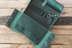 Galen Leather Writer's Medic Bag - Crazy Horse Forest Green -Writing Tools Store GalenLeather MedicBag CrazyHorseGreen 4