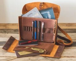 Galen Leather Writer's Medic Bag - Crazy Horse Tan -Writing Tools Store GalenLeather MedicBag CrazyHorseTan