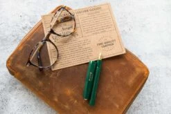 Galen Leather Zippered A5 Notebook Folio - Crazy Horse Brown -Writing Tools Store GalenLeather NotebookFolio A5 CrazyHorseBrown 6