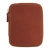 Galen Leather Zippered 10 Slot Pen Case - Brown