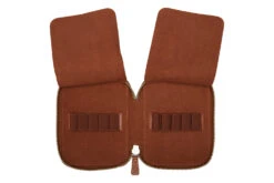 Galen Leather Zippered 10 Slot Pen Case - Brown -Writing Tools Store GalenLeather PenCase 10Slot Brown OW 4