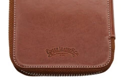 Galen Leather Zippered 10 Slot Pen Case - Brown -Writing Tools Store GalenLeather PenCase 10Slot Brown OW 5