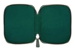 Galen Leather Zippered 10 Slot Pen Case - Crazy Horse Forest Green -Writing Tools Store GalenLeather PenCase 10Slot CrazyHorseGreen OW 3