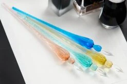 Herbin Round Glass Dip Pen - Amber 11 Herbin Round Glass Dip Pen - Amber -Writing Tools Store Herbin RoundGlassDipPen Coral NavyBlue Sand Turquoise 2
