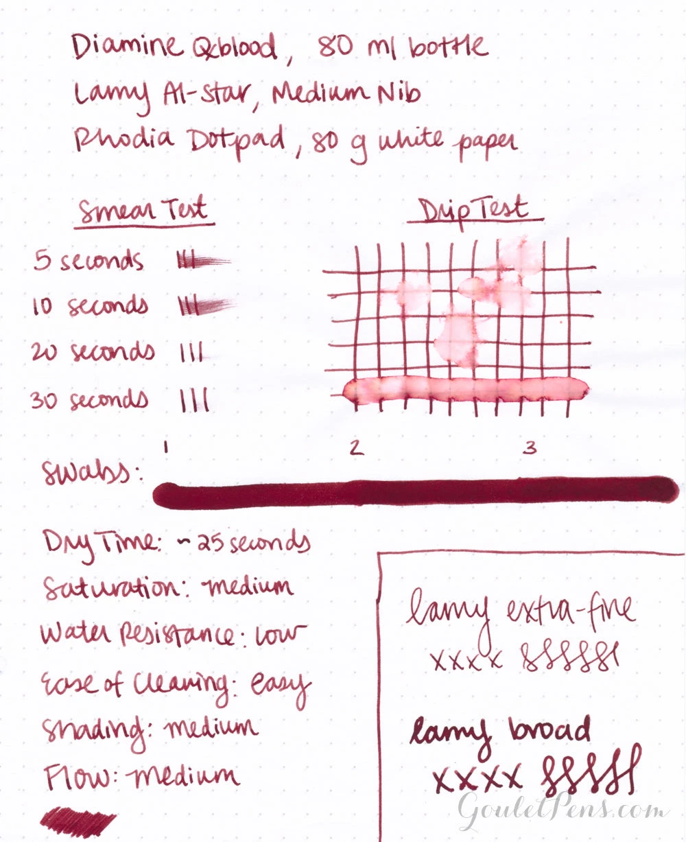 Diamine Oxblood - 80ml Bottled Ink 12 Diamine Oxblood - 80ml Bottled Ink - Image 12