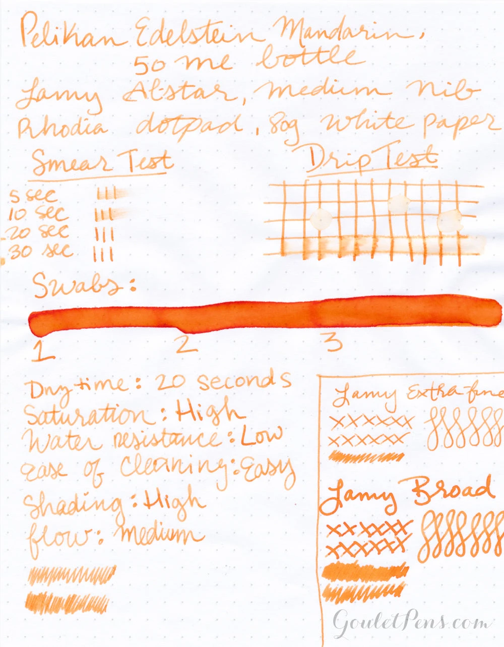 Pelikan Edelstein Mandarin - 50ml Bottled Ink 10 Pelikan Edelstein Mandarin - 50ml Bottled Ink - Image 10