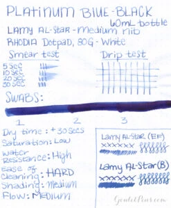 Platinum Blue-Black - 60ml Bottled Ink -Writing Tools Store InkReview Platinum BlueBlack 2 0c602d9e 09d2 416c afff bec3cb80d0b8