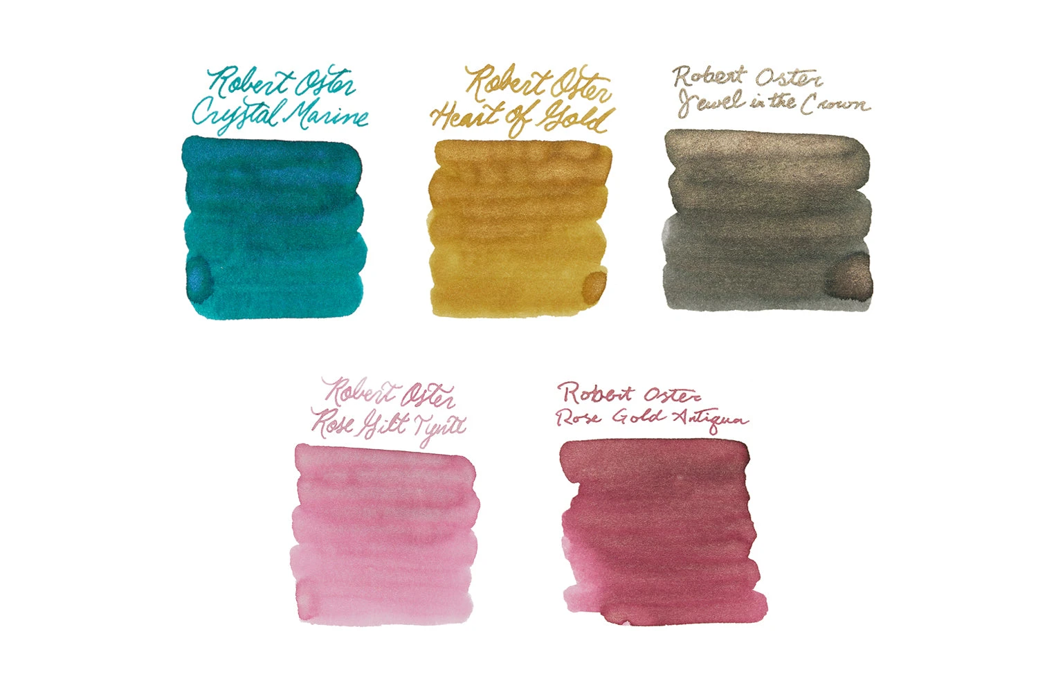 Robert Oster Shake 'N' Shimmy Ink Sample Set 1 Robert Oster Shake 'N' Shimmy Ink Sample Set