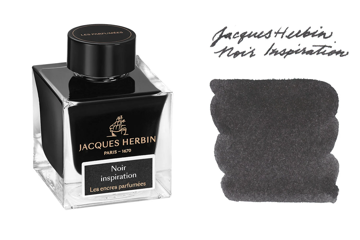 Jacques Herbin Noir Inspiration - 50ml Scented Bottled Ink 1 Jacques Herbin Noir Inspiration - 50ml Scented Bottled Ink