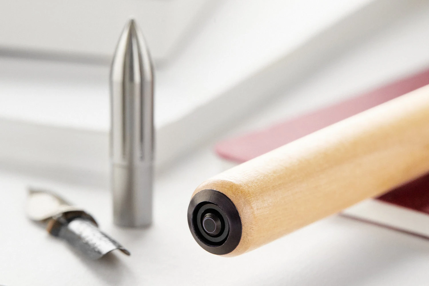 Kakimori White Sakura Wood Nib Holder 4 Kakimori White Sakura Wood Nib Holder - Image 4