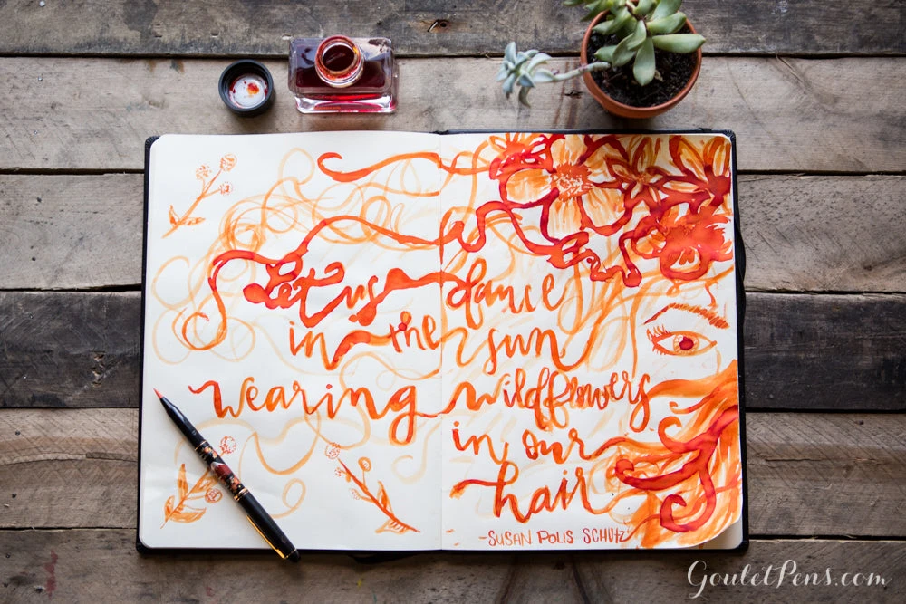 Pelikan Edelstein Mandarin - 50ml Bottled Ink 4 Pelikan Edelstein Mandarin - 50ml Bottled Ink - Image 4