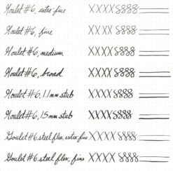 Goulet #6 Steel Flex Nib - Silver -Writing Tools Store Nibnook Goulet 6 EF F M B 1.1 1.5 FlexEF FlexF