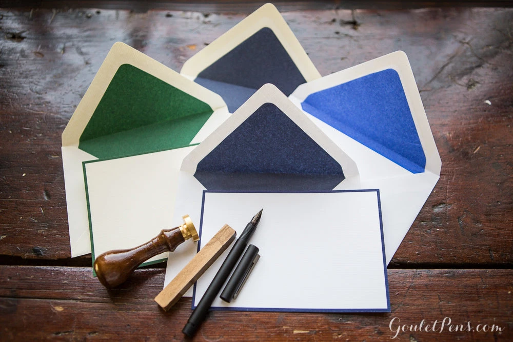 Original Crown Mill Bicolor Note Card Correspondence Set - Cream/Navy 7 Original Crown Mill Bicolor Note Card Correspondence Set - Cream/Navy - Image 7