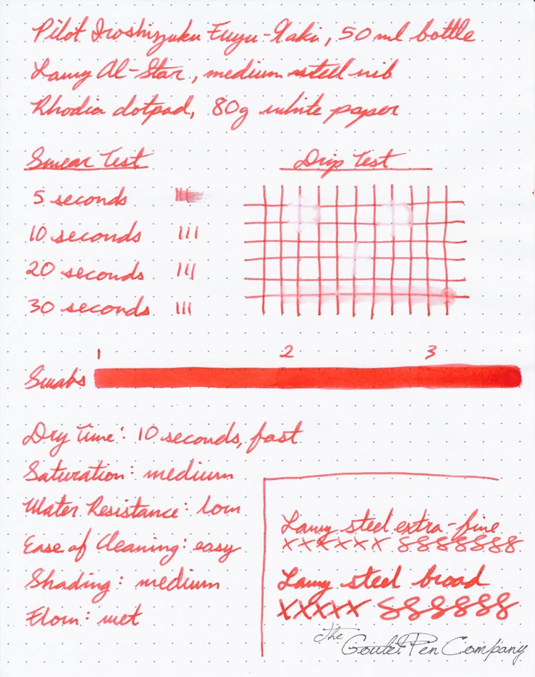 Pilot Iroshizuku Fuyu-gaki - 50ml Bottled Ink 4 Pilot Iroshizuku Fuyu-gaki - 50ml Bottled Ink - Image 4