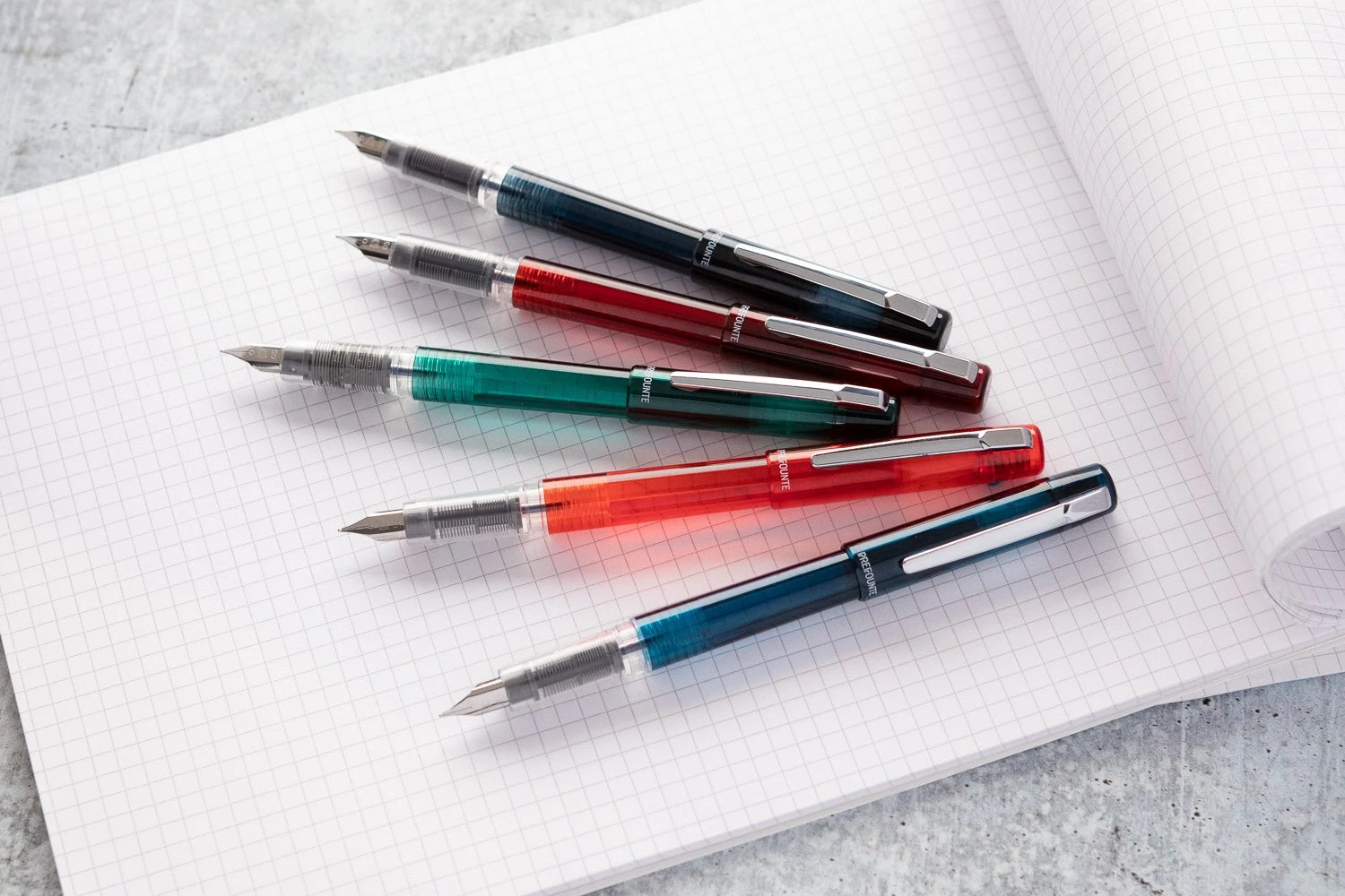 Platinum Prefounte Fountain Pen - Graphite Blue 9 Platinum Prefounte Fountain Pen - Graphite Blue - Image 9