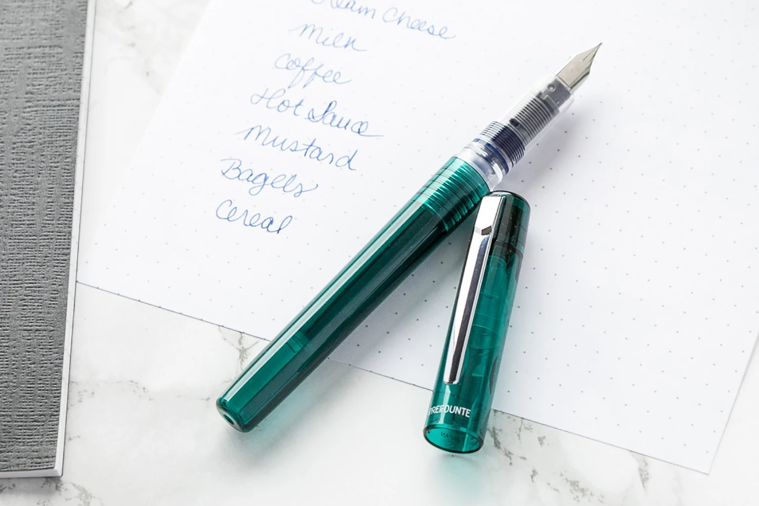 Platinum Prefounte Fountain Pen - Dark Emerald 6 Platinum Prefounte Fountain Pen - Dark Emerald - Image 6