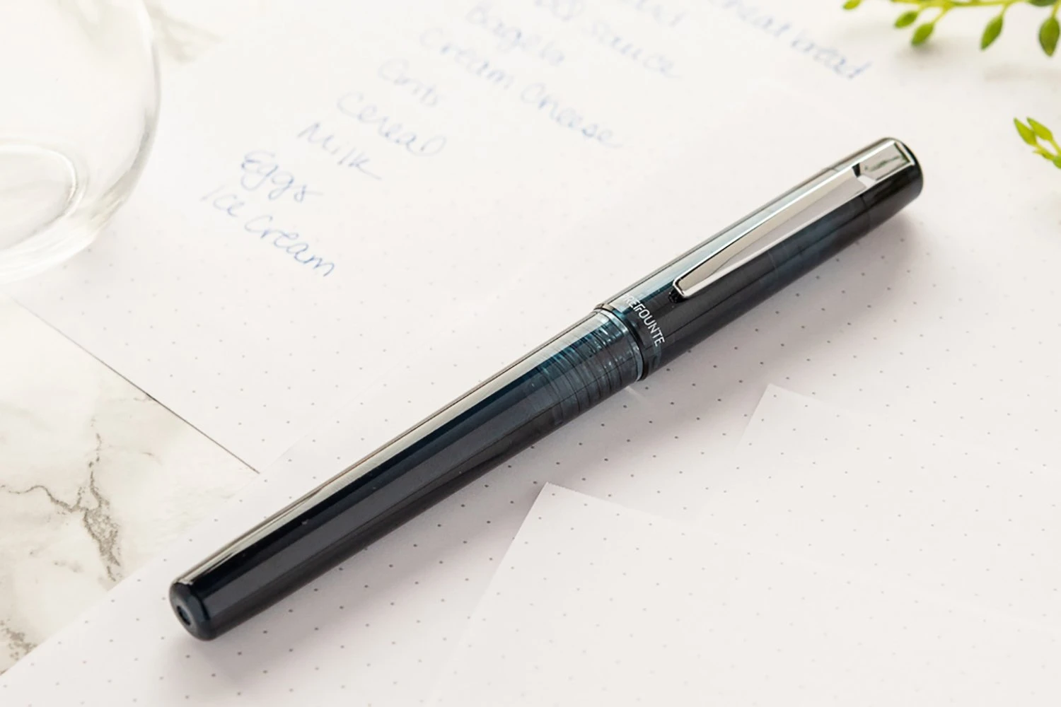 Platinum Prefounte Fountain Pen - Graphite Blue 8 Platinum Prefounte Fountain Pen - Graphite Blue - Image 8