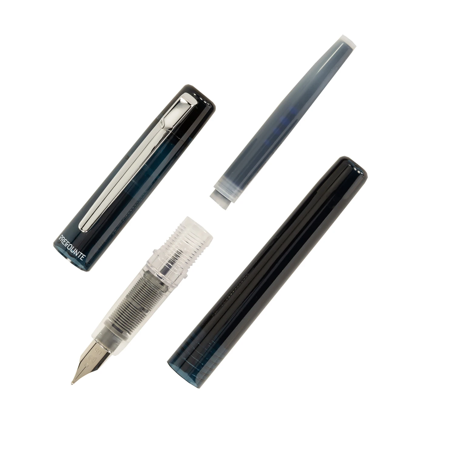 Platinum Prefounte Fountain Pen - Graphite Blue 3 Platinum Prefounte Fountain Pen - Graphite Blue - Image 3