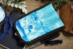 Rickshaw Bagworks 3 Pen Long Coozy - Inky Turquoise -Writing Tools Store RIckshaw 3PenCase Turqoise 2