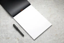 Rhodia No. 18 A4 Notepad - Black, Blank -Writing Tools Store Rhodia ClassicNotepad TopBound A4 No18 Stapled Blank Black 2