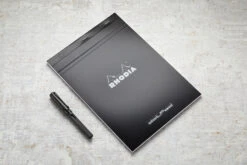 Rhodia No. 18 A4 Notepad - Black, Dot Grid -Writing Tools Store Rhodia ClassicNotepad TopBound A4 No18 Stapled DotGrid Black 1
