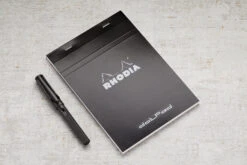 Rhodia No. 16 A5 Notepad - Black, Dot Grid -Writing Tools Store Rhodia ClassicNotepad TopBound No16 Stapled DotGrid Black 1