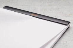 Rhodia No. 18 A4 Notepad - Black, Blank -Writing Tools Store Rhodia ClassicNotepad TopBound No18 Stapled Blank Black 4