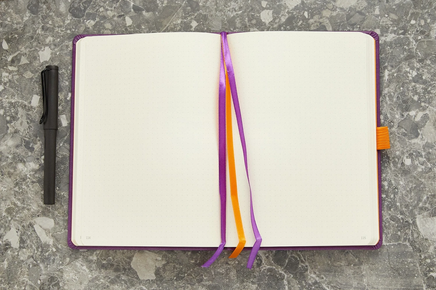 Rhodia Goalbook Dot Grid A5 Hardcover Journal - Purple (Ivory Paper) 2 Rhodia Goalbook Dot Grid A5 Hardcover Journal - Purple (Ivory Paper) - Image 2