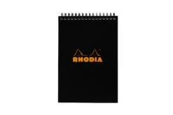 Rhodia No. 16 Top Wirebound A5 Notepad - Black, Lined