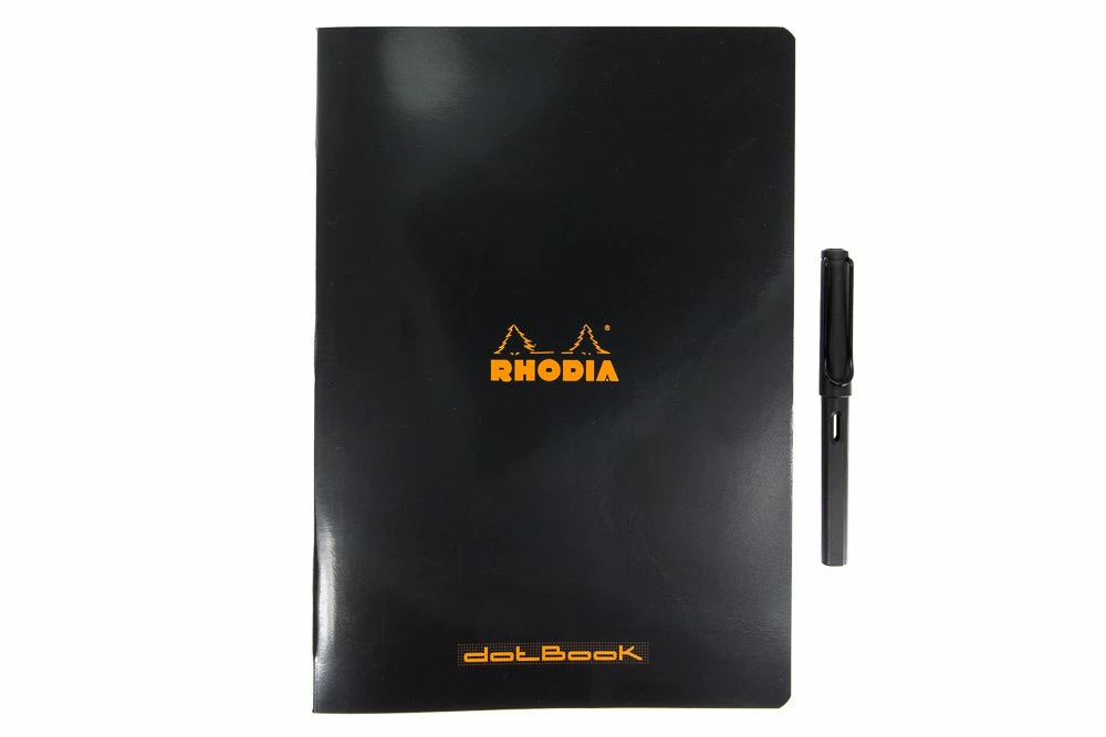 Rhodia Classic Side Staplebound A4 Notebook - Black, Dot Grid 2 Rhodia Classic Side Staplebound A4 Notebook - Black, Dot Grid - Image 2