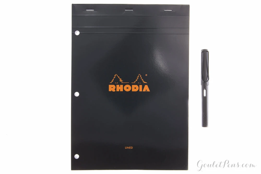Rhodia No. 18 A4 Notepad - Black, Lined With 3-Hole Punch 3 Rhodia No. 18 A4 Notepad - Black, Lined With 3-Hole Punch - Image 3