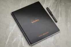 Rhodia Classic Wirebound Notebook - Black, Dot Grid (8.86 X 11.69) -Writing Tools Store Rhodia Wirebound DotGrid Black 2