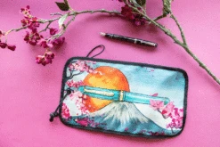 Rickshaw Bagworks Deluxe 6-Pen Roll - Mt. Fuji -Writing Tools Store Rickshaw 6Pen MtFuji